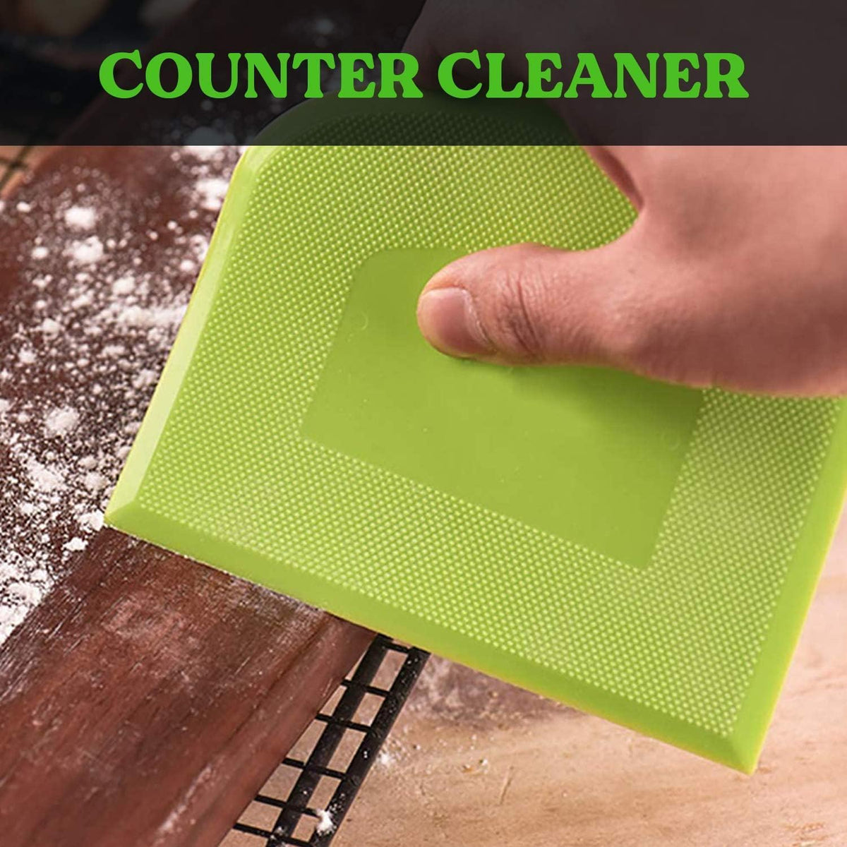 Dough Scraper Bench Scraper - 3P 8.3x5.5" Plastic Flexible Bowl Scraper, Sharp Edge & Angles Cake Scraper. Non-Slip Bakeware Decorating Tools Sculpting & Modeling Tools - Pink+Green+Pink