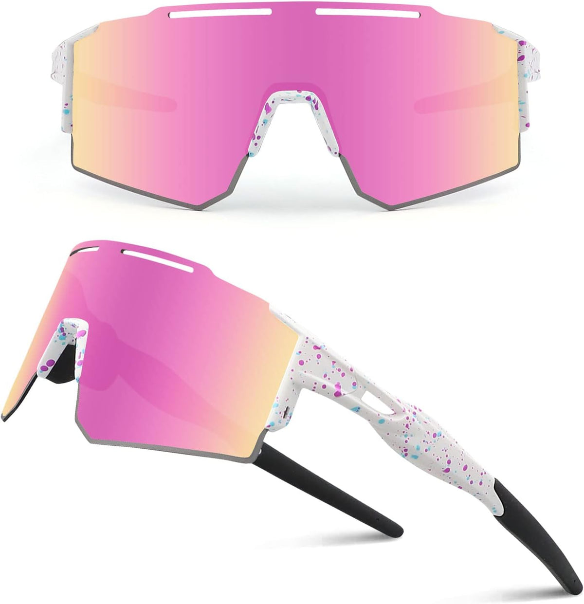 Sport Sunglasses for Men and Women,HD PC Lens UV400 Protection