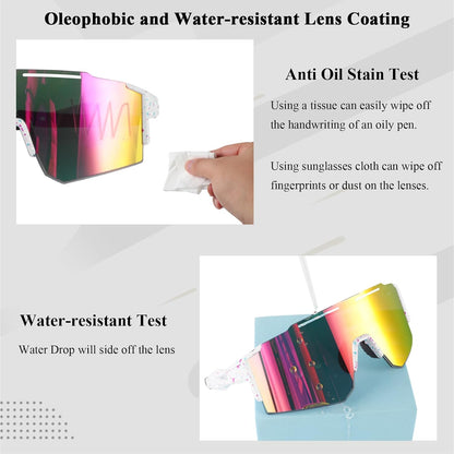 Sport Sunglasses for Men and Women,HD PC Lens UV400 Protection