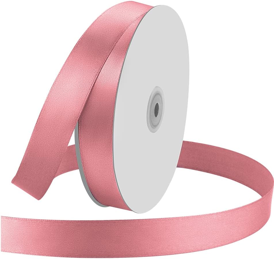 1" x 100 Yards Pink Satin Ribbon Crafts Gift Wrapping