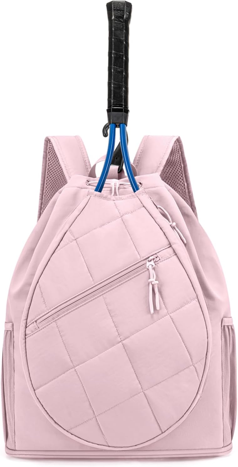 Drawstring Tennis Backpack with Shoe Compartment & Wet Pocket