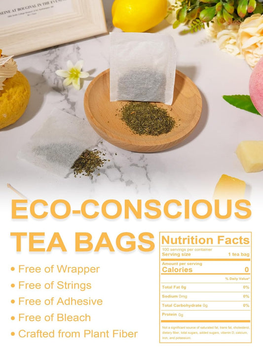 Mango Peach Green Tea, Steamed Green Tea Blend, Fruit Aroma, 100ct