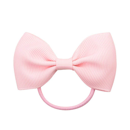 20Pcs Baby Girl Toddlers Hair Bows, Mini Elastic Hair Ties Accessories Bow Ponytail Holder Rubber Hair Bands for Girls Kids Teens (Pink, One Size)