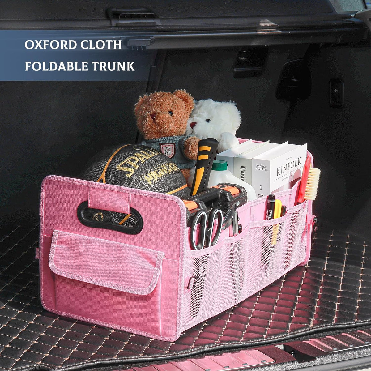 Car Trunk Organizer, Collapsible Car Organizers and Storage Pink