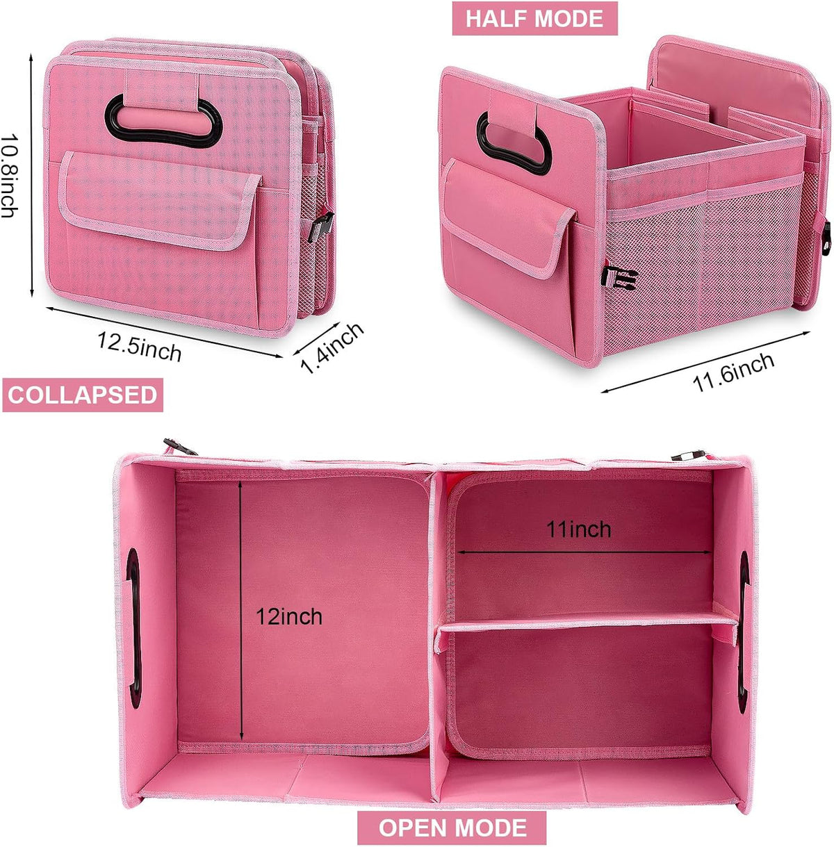 Car Trunk Organizer, Collapsible Car Organizers and Storage Pink