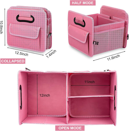 Car Trunk Organizer, Collapsible Car Organizers and Storage Pink
