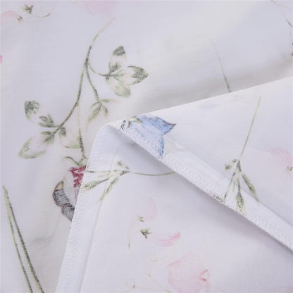 100% Cotton Botanical Floral Pillowcases Set of 2 Standard Size
