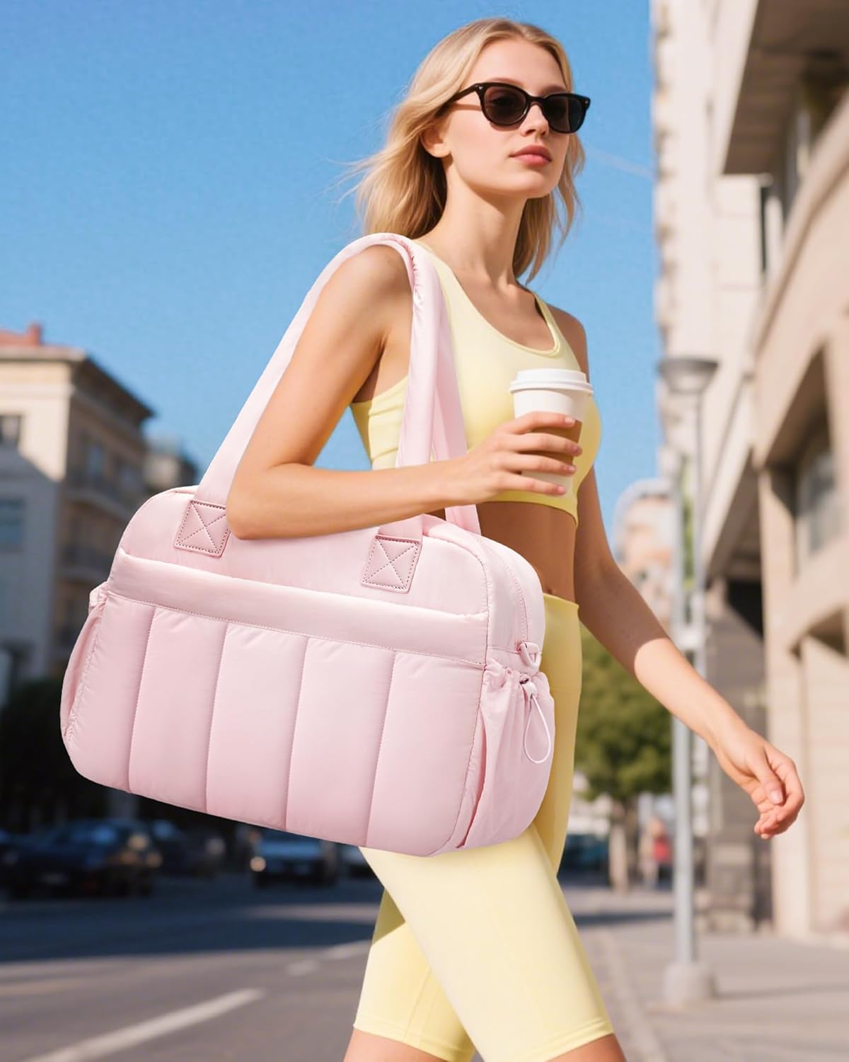 Gym Bag for Women Lightweight Duffle Bag for Travel with Toiletry Pouch Water Resistant Carry On Weekender Overnight Duffel