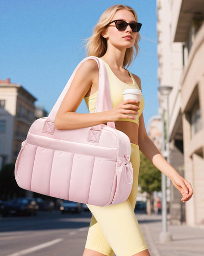 Gym Bag for Women Lightweight Duffle Bag for Travel with Toiletry Pouch Water Resistant Carry On Weekender Overnight Duffel