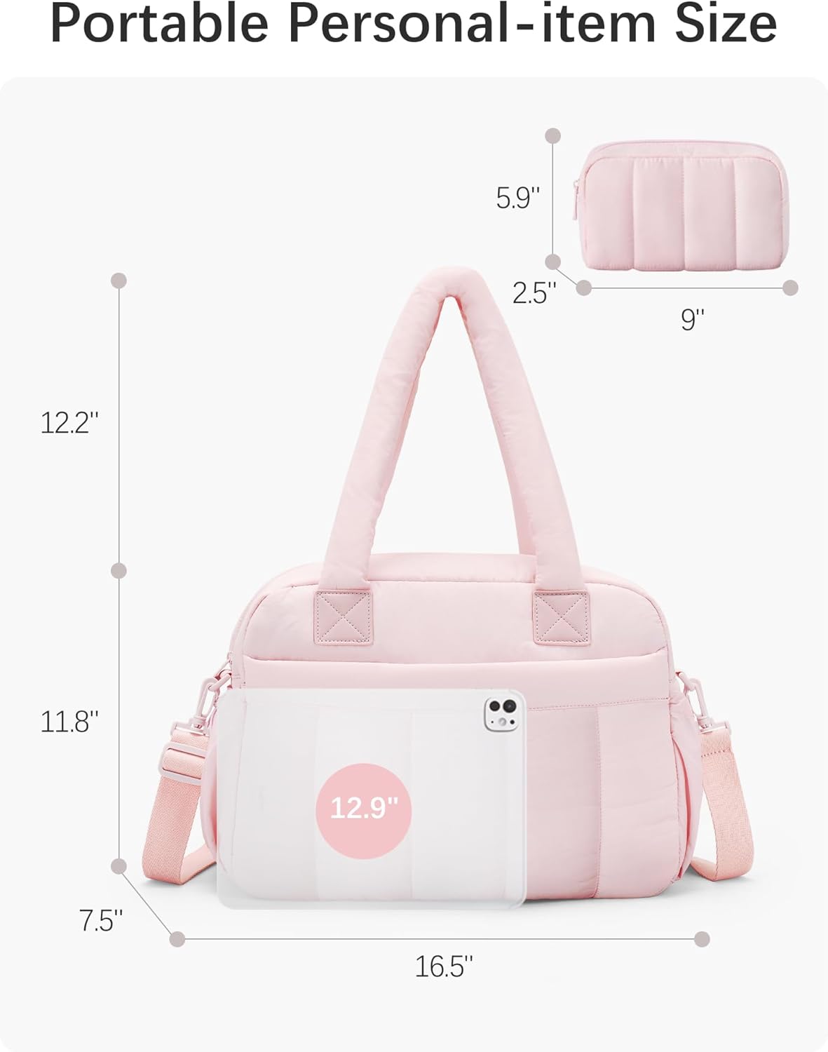 Gym Bag for Women Lightweight Duffle Bag for Travel with Toiletry Pouch Water Resistant Carry On Weekender Overnight Duffel