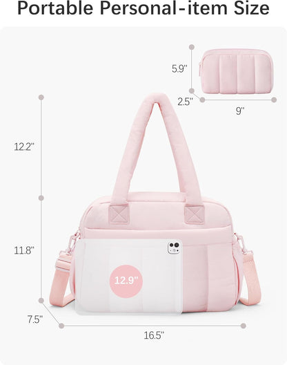 Gym Bag for Women Lightweight Duffle Bag for Travel with Toiletry Pouch Water Resistant Carry On Weekender Overnight Duffel