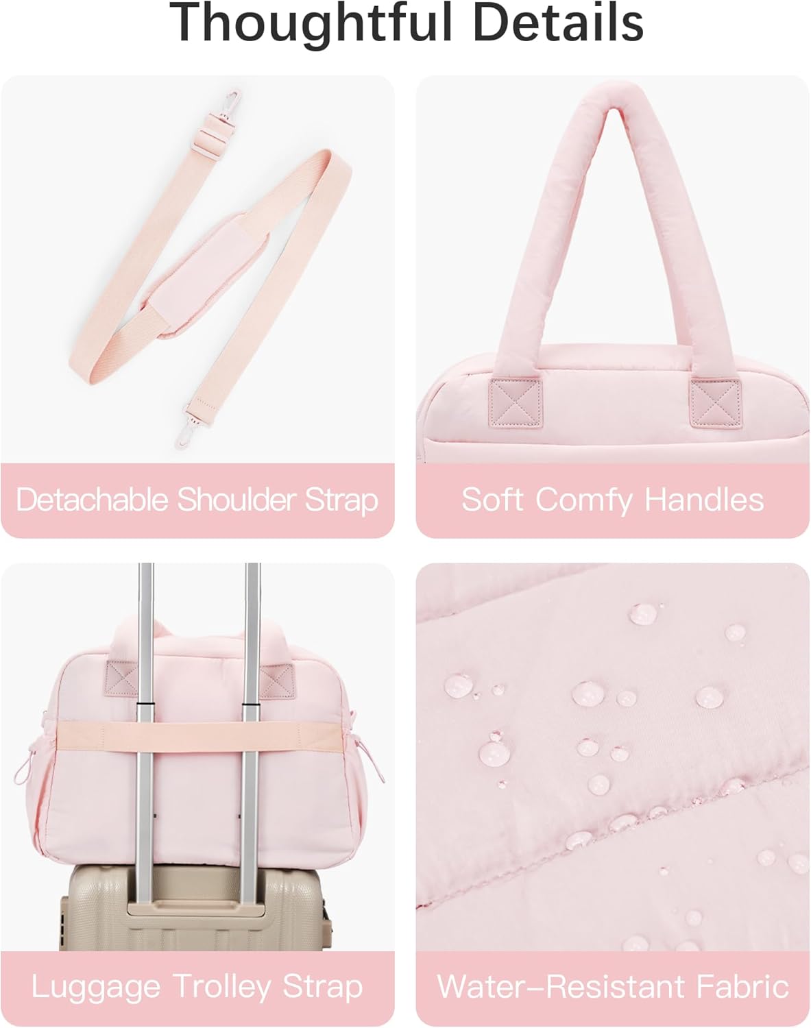 Gym Bag for Women Lightweight Duffle Bag for Travel with Toiletry Pouch Water Resistant Carry On Weekender Overnight Duffel