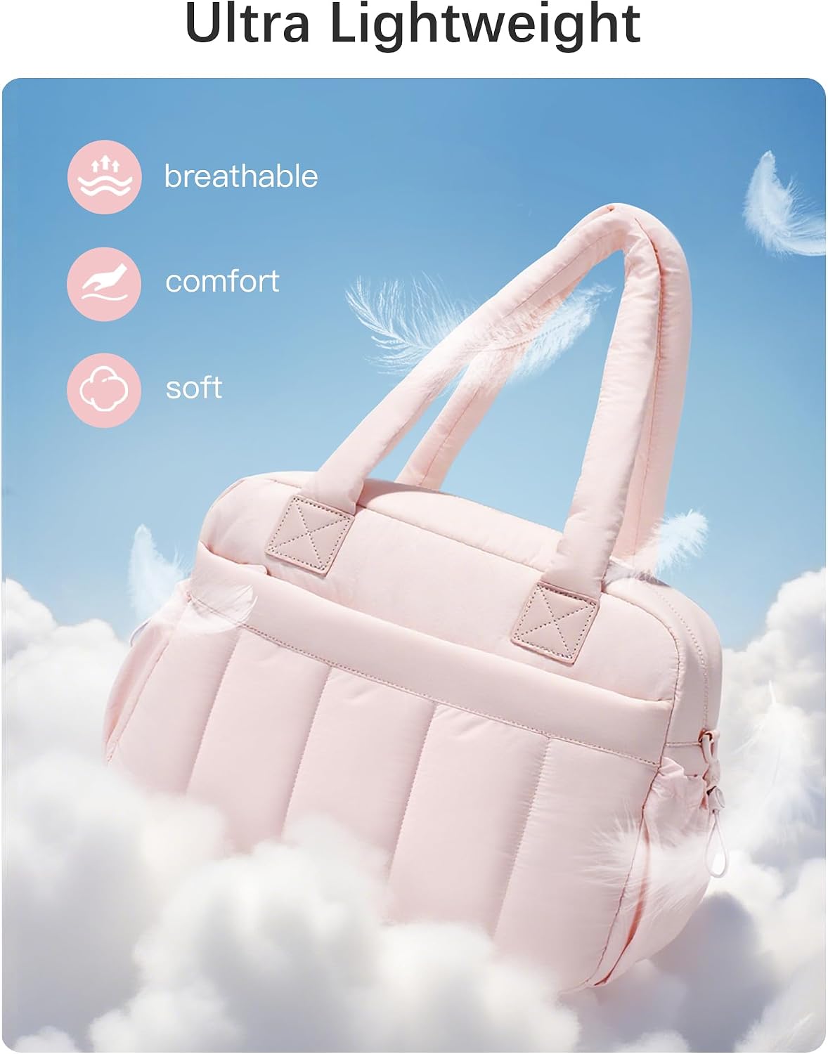 Gym Bag for Women Lightweight Duffle Bag for Travel with Toiletry Pouch Water Resistant Carry On Weekender Overnight Duffel