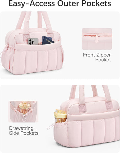 Gym Bag for Women Lightweight Duffle Bag for Travel with Toiletry Pouch Water Resistant Carry On Weekender Overnight Duffel