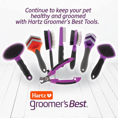 Hartz Groomer's Best Small Slicker Brush for Cats and Small Dogs, Black/Violet, 1 Count