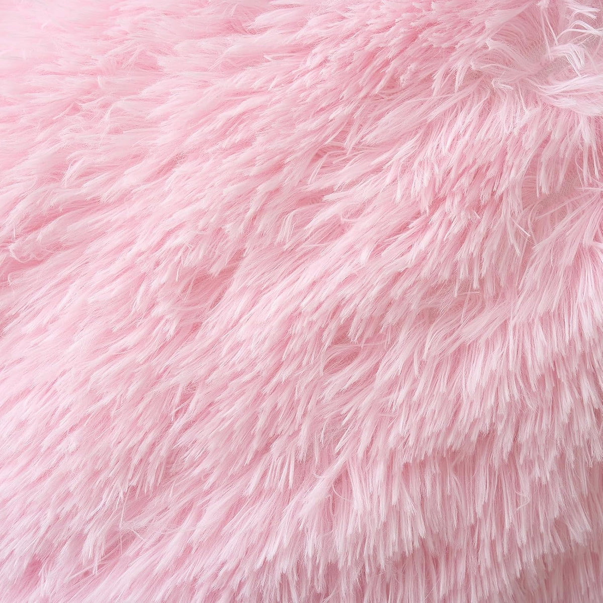 Plush Decorative Throw Pillow Covers Pink 16x16 Inch Pack of 2