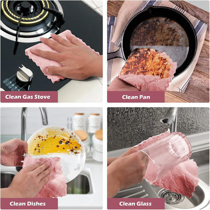 12 Pack Microfiber Cleaning Cloths Reusable Textured Cleaning Rags