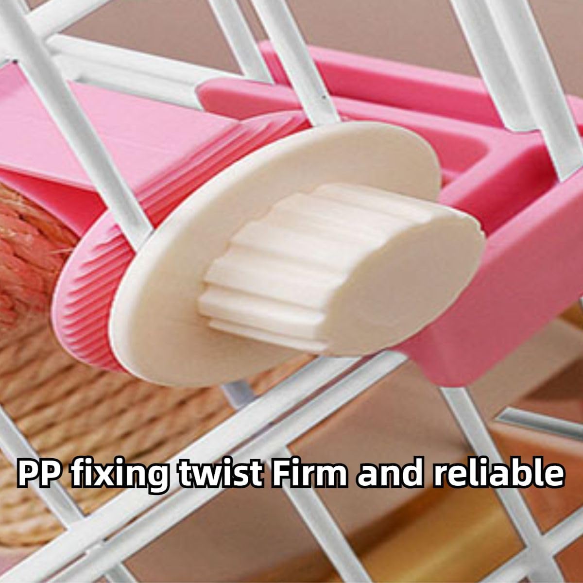 Rabbit Scratching Posts Cage - Rabbit Scratching Pole Designed for Cage Bunny Scratcher Sisal (Pink)