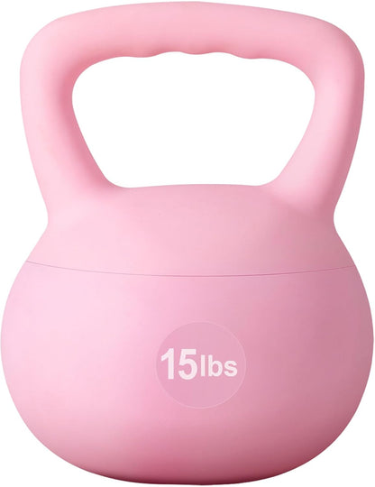 Soft Kettlebells, Iron Sand Filled Strength Training Weights, Shock-Proof with Wide-Grip Handle, Fitness Kettlebells for Home Gym