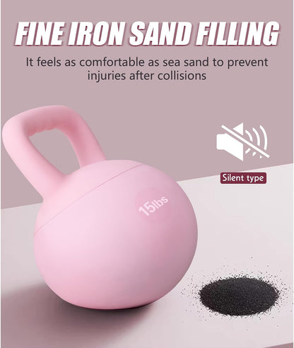 Soft Kettlebells, Iron Sand Filled Strength Training Weights, Shock-Proof with Wide-Grip Handle, Fitness Kettlebells for Home Gym