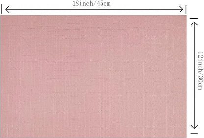 Placemats Set of 4 for Dining Table, Placemats with Embroidery, Table Mats for Dining Table 12"x18"（Pink
