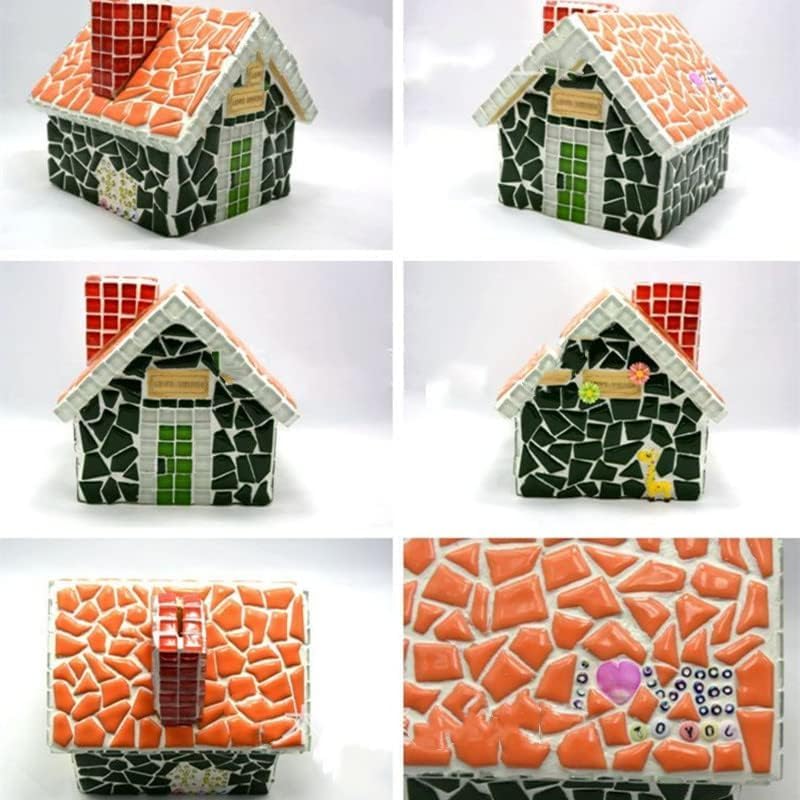 1.1LB Irregular Ceramics Mosaic Tiles, Mosaic Pieces Stones for DIY Mosaic Making Craft Hobby Arts Home Wall Decoration (Pink)