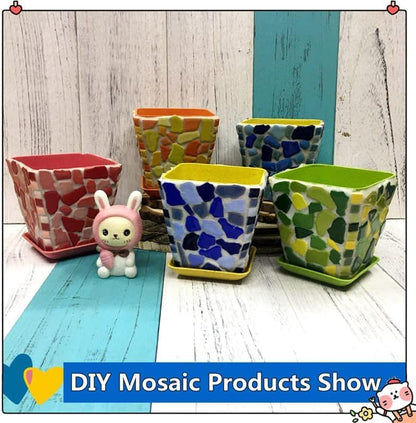 1.1LB Irregular Ceramics Mosaic Tiles, Mosaic Pieces Stones for DIY Mosaic Making Craft Hobby Arts Home Wall Decoration (Pink)