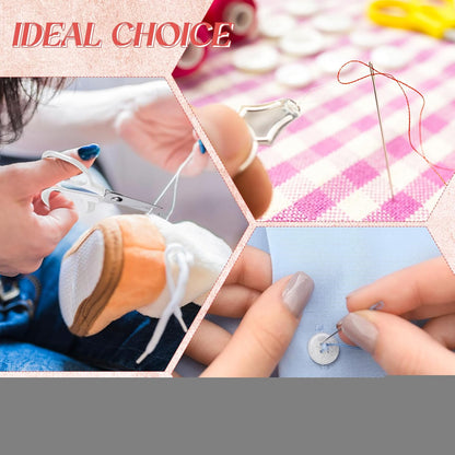 25 Boxes Mini Sewing Kit, Small Travel Kit with Scissor, Pink