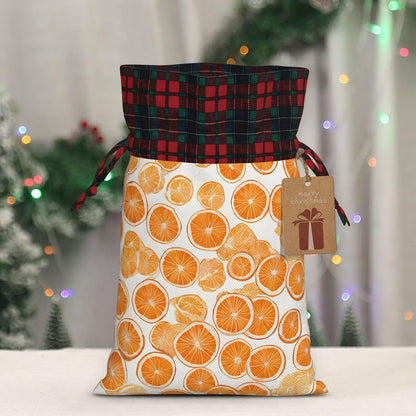 Drawstring Gift Bags (Peach) Print Present Wrap Bags 4.7 x 6.9 inches Reusable Pouches Cloth Storage Bag for Christmas Wedding Birthday Parties Anniversary Supplies