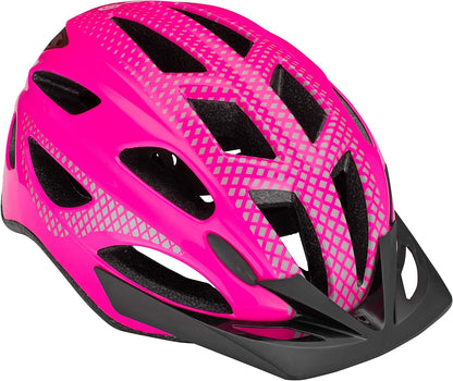 Beam Lighted Helmet, Size 58 - 62 cm for Riders Ages 14+, Rear LED Light, Reflective Strips, Adjustable Dial and Straps, 17 Air Vents, Removable Visor, Bike Helmet
