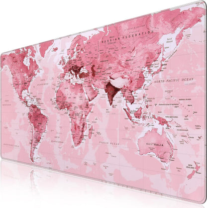 Gaming Mouse Pad,35.4x15.7 in Desk Pad,Pink World