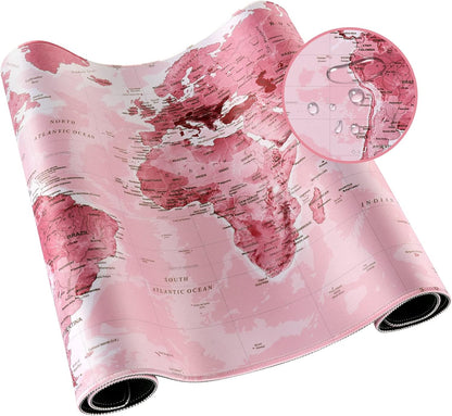 Gaming Mouse Pad,35.4x15.7 in Desk Pad,Pink World