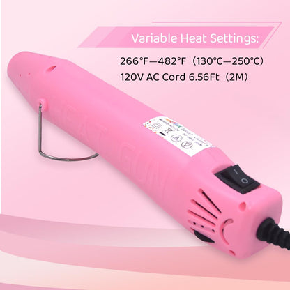 Resin Heat gun,6.6ft Cable 300W Hot Air Gun for Crafting,Acrylic Paint Dryer Multi-Purpose Electric Heating Nozzle (Pink Temp Regulation)