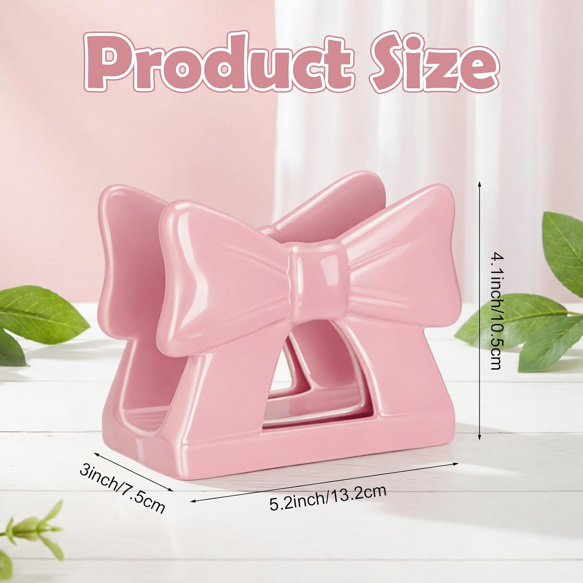 Pink Bow Napkin Holder for Table Cute Coquette Bow Kitchen Decoration Gifts