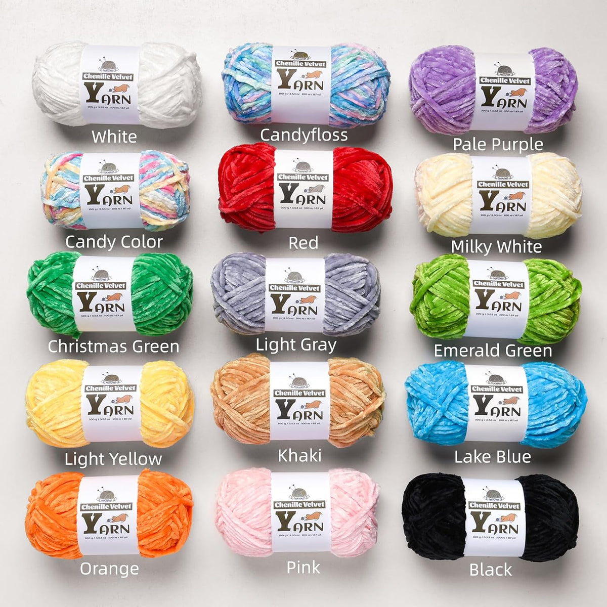 Chenille Crochet Pinkish Purple Yarn 3 Pack
