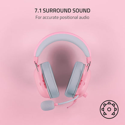 BlackShark V2 X Gaming Headset, 50mm Drivers, Quartz Pink