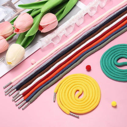 2 Pcs Drawstring for Sweatpants (Light Pink), Hoodie Strings, Drawstring Cords Draw Strings Replacement Sewing Tool with Easy Threader Apply to Shorts Pants Jackets Coats Hats