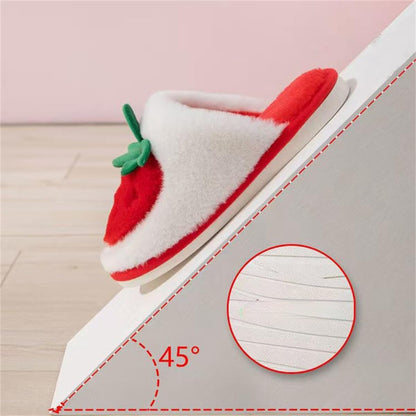 Fruit Slippers for Women, Womens Cute Cartoon Pattern Decoration Non-Slip Plush Slippers, Comfy House/Home Shoes