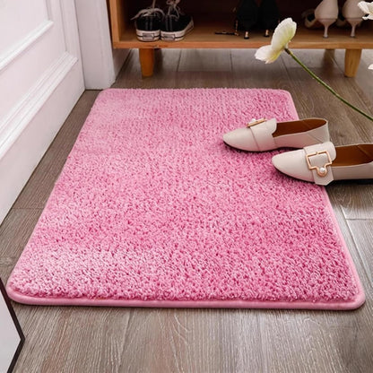 Fluffy Bathroom Rug Non Slip Absorbent Pink 16'' x 24''