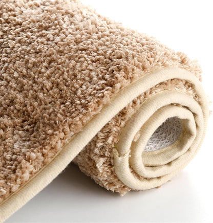 Fluffy Bathroom Rug Non Slip Absorbent Pink 16'' x 24''