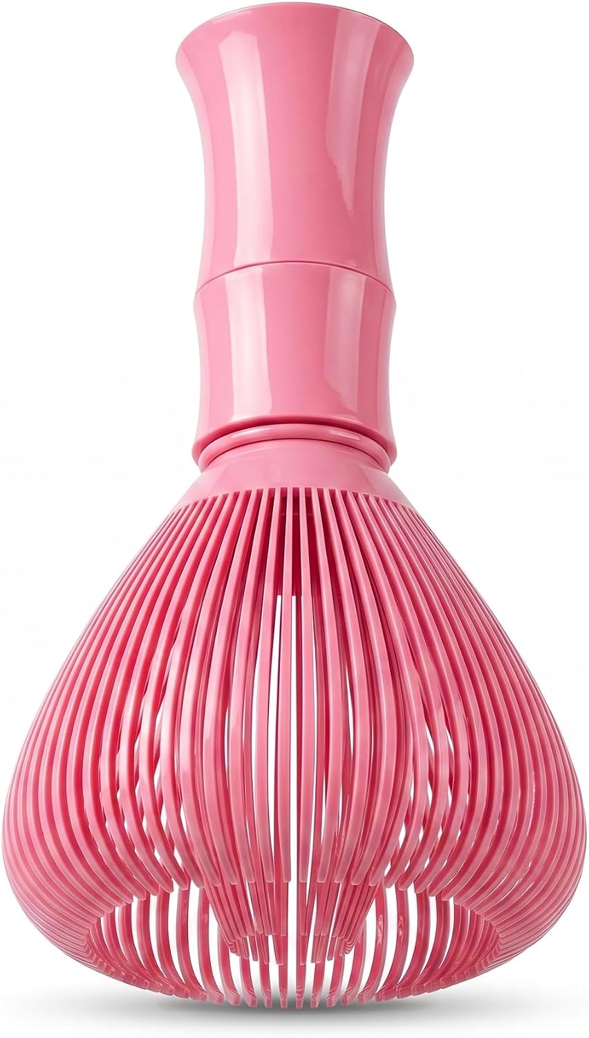 Traditional Matcha Whisk Reusable Resin Matcha Whisk Chasen Dishwasher Safe Matcha Stirrer Matcha Green Tea Powder Preparation Prepare Japanese Matcha Tea (pink)