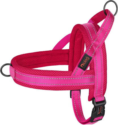 Didog No Pull Dog Harness with Breathable Mesh Padded,Reflective & Quick Fit Light Weight Dog Strap Vest Harness,Easy for Walking Training (XS:Chest 15-18", Mesh-Hot Pink)