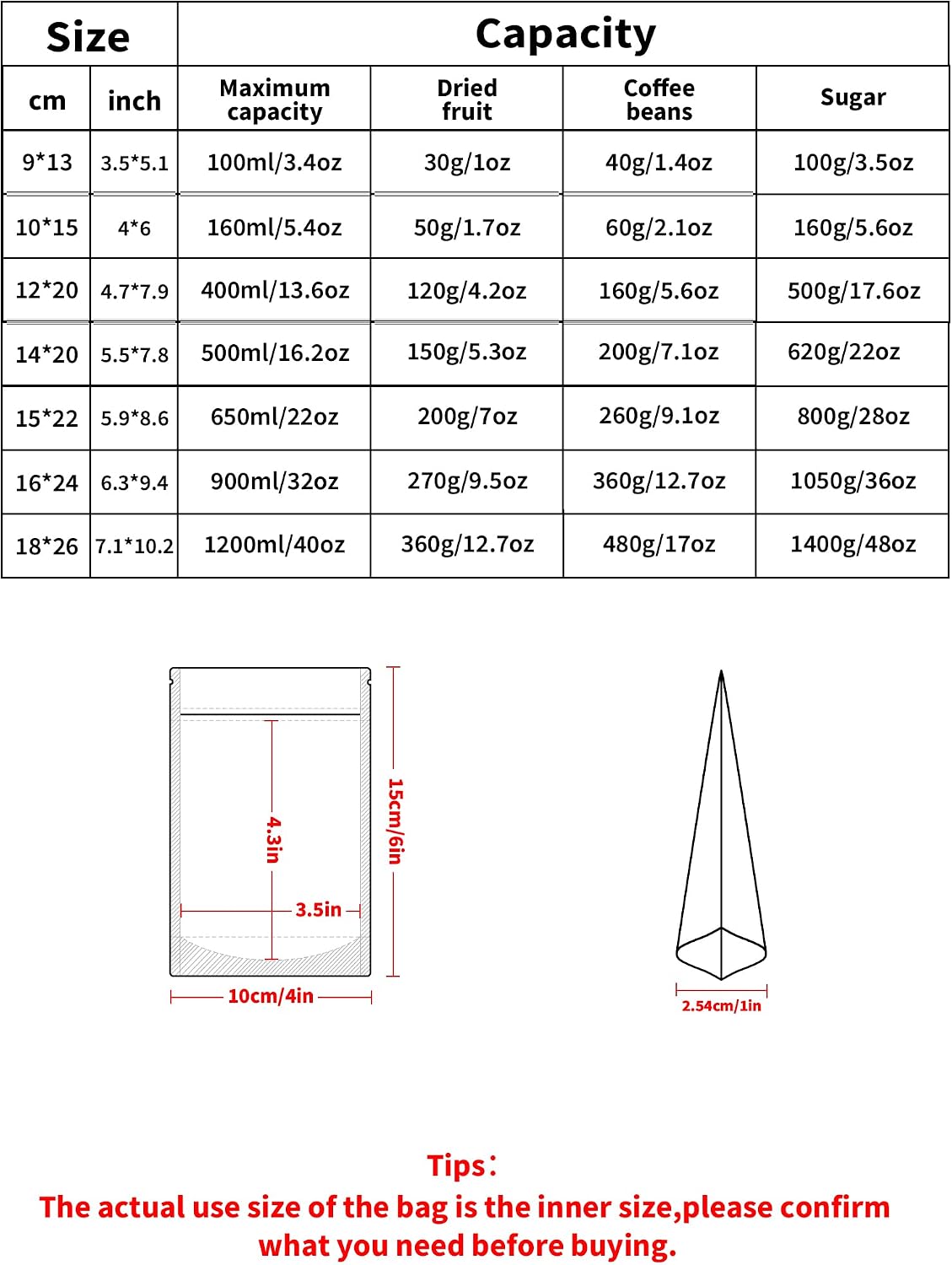 100 Pack Resealable Bags with Matte Window（Pink，4" x 6"）