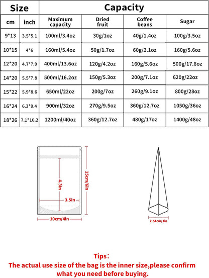 100 Pack Resealable Bags with Matte Window（Pink，4" x 6"）