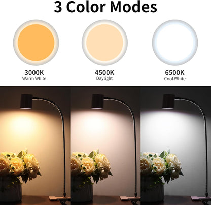Desk Lamp,USB Clip On Light with 3 Color Modes,LED Reading Lamp