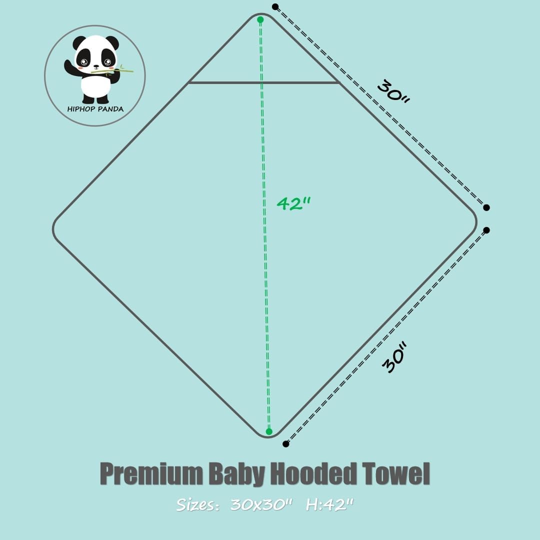 Ultra Soft Hooded Baby Towel - 2-Layer Thick 500GSM Absorbent