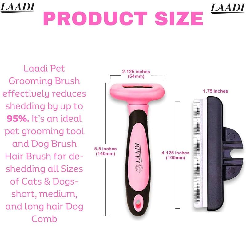 Deshedding Tool - Reduces Shedding by Up to 95% for Pets' Grooming - Suitable for Dogs, Cats, Horses, and Rabbits