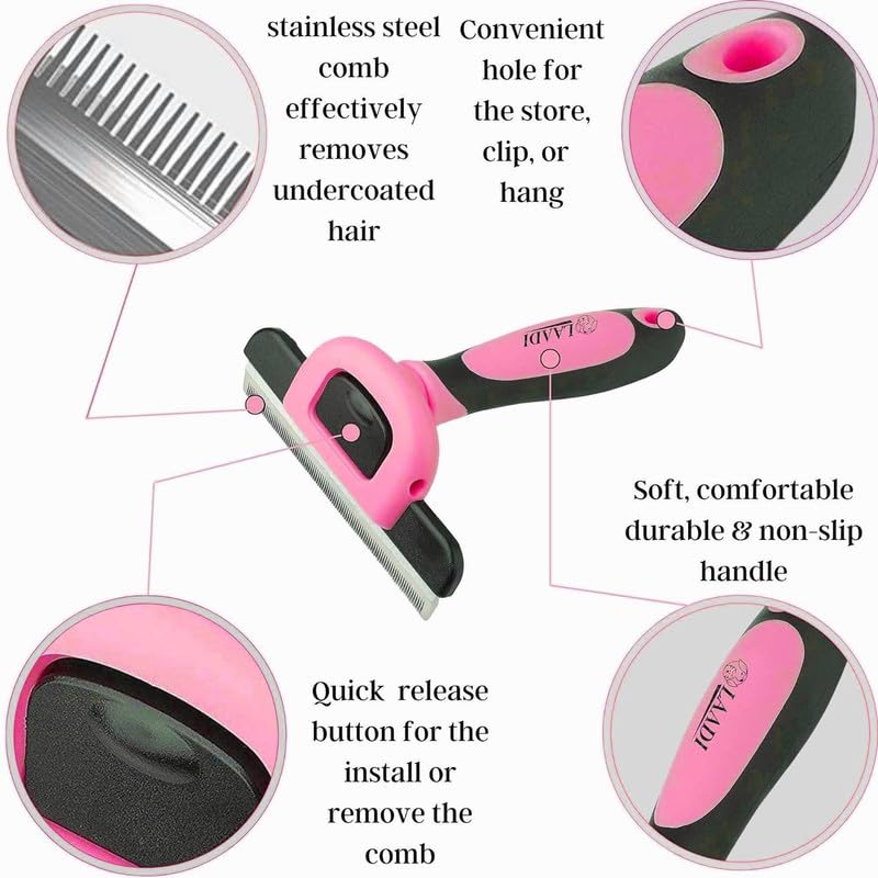 Deshedding Tool - Reduces Shedding by Up to 95% for Pets' Grooming - Suitable for Dogs, Cats, Horses, and Rabbits