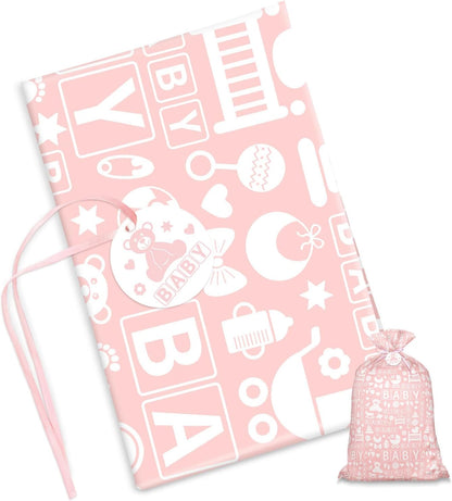 56 Inch Extra Large Pink Plastic Gift Bag for Baby Girls