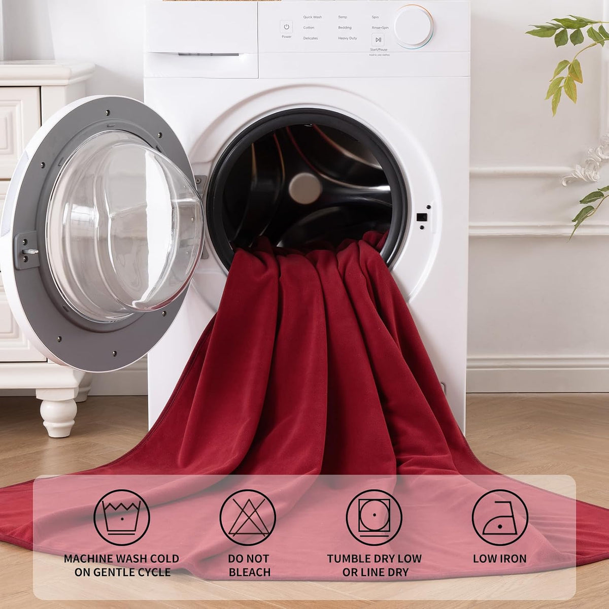 Reversible Waterproof Blanket for Bed Couch Sofa, 40x60, Burgundy/Pink